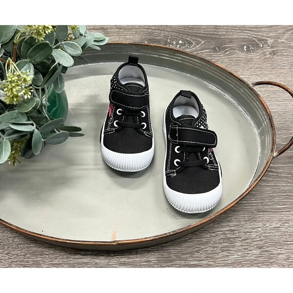 Black Butterfly Love Boutique Toddler Sneakers‎ Size 7 NEW